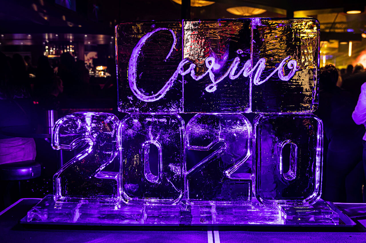 Eis Skulptur, Silvester Glamour Party, Casino Stuttgart