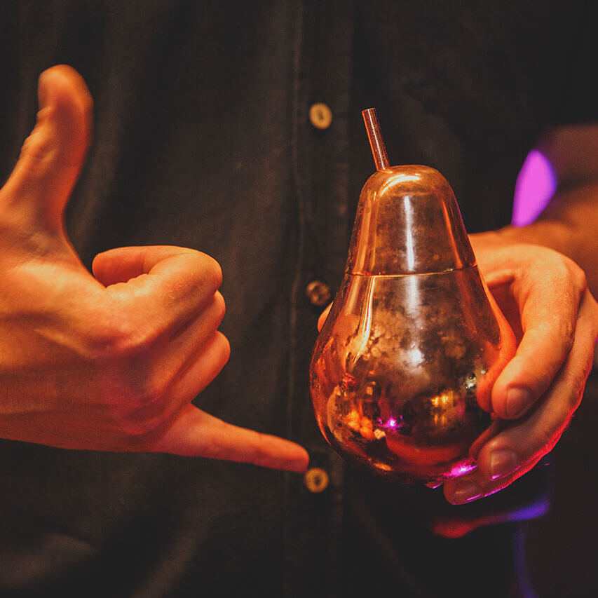 Cocktail in Birnenform am Bar Lovers Event