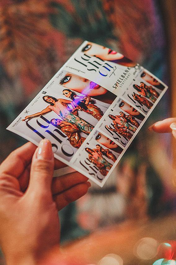 Fotobox Auszug von Künstlern an der Fashion Night