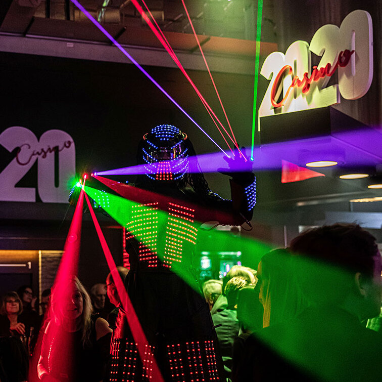 Laser Künstler, Silvester Glamour Party, Casino Stuttgart